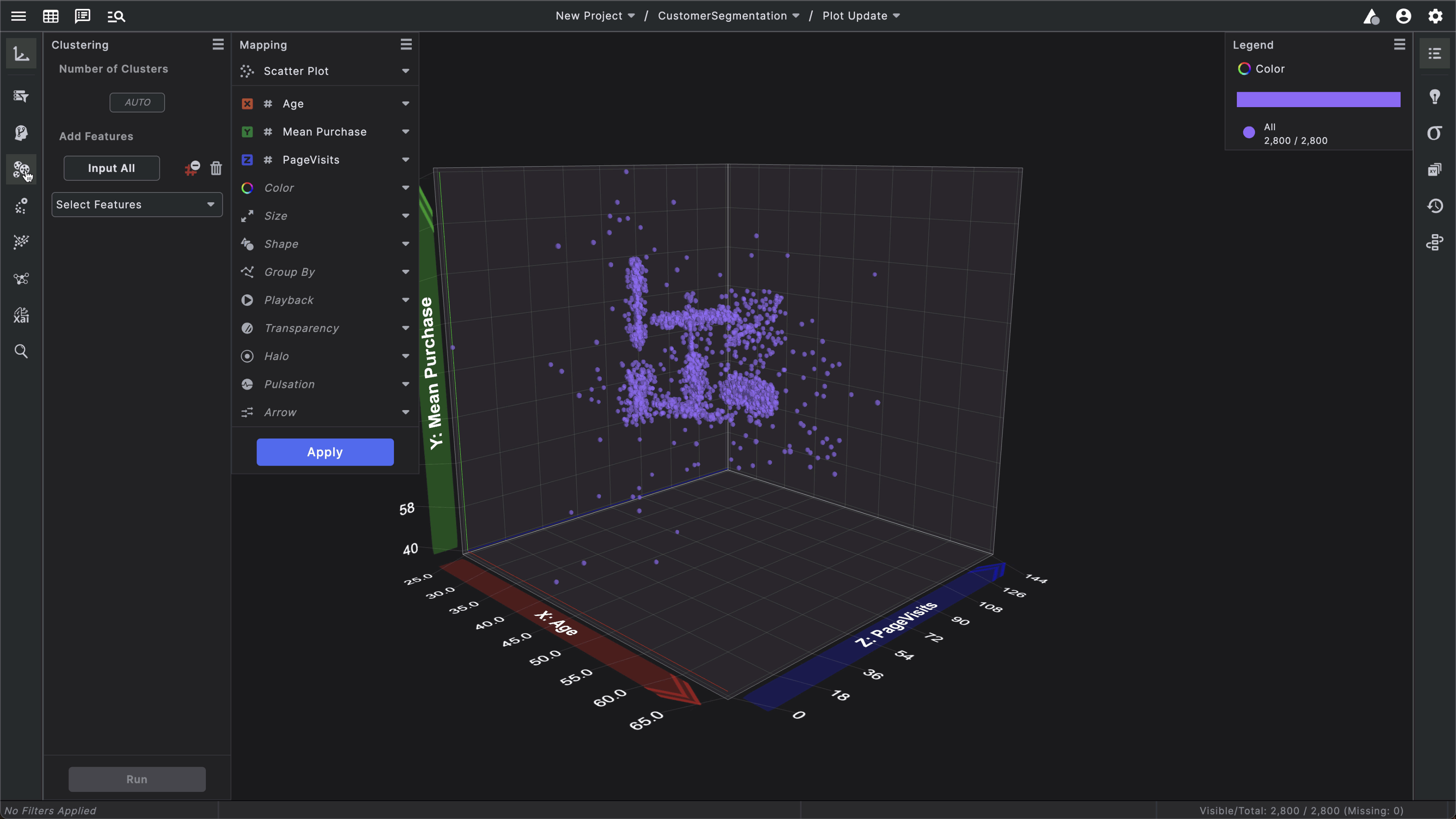 Grouping Similar Points Using Clustering Virtualitics