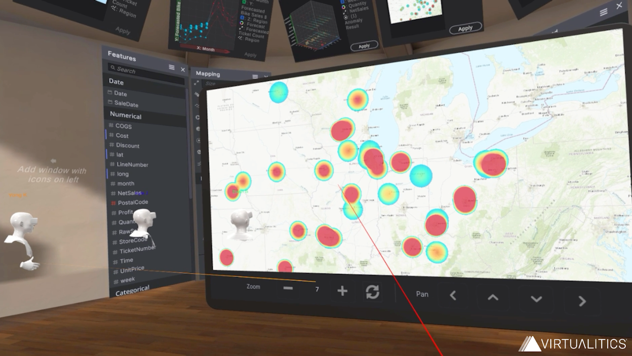 VR in Virtualitics Explore Desktop