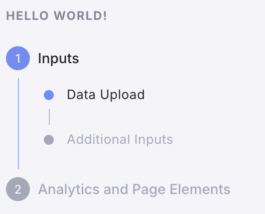 Multiple Steps displayed in an App